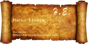 Harcz Efraim névjegykártya
